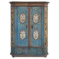 Alpine Blue Painted Cupboard 1774