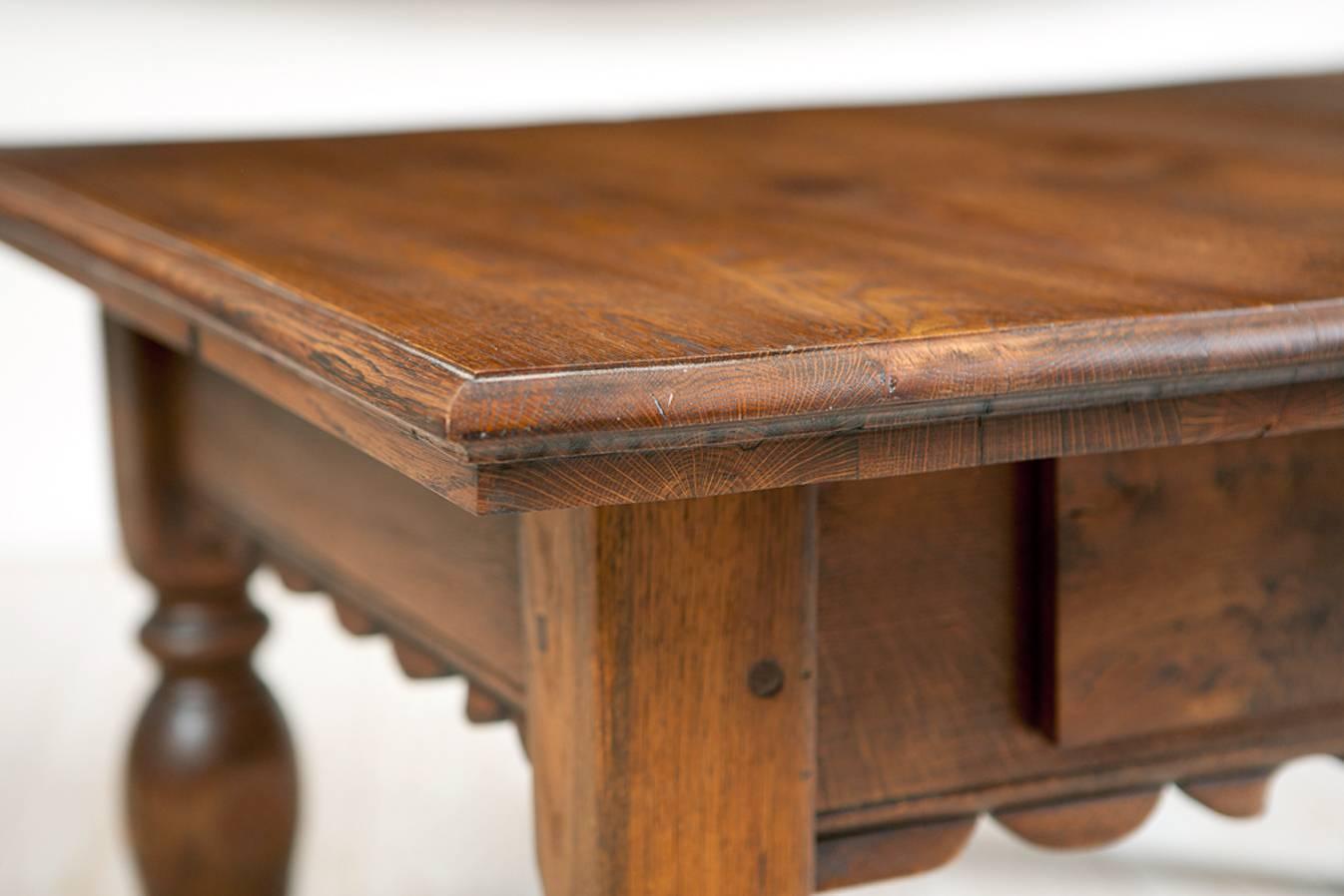 Austrian Alpine Coffee Table in Oak from Austria, circa 1890