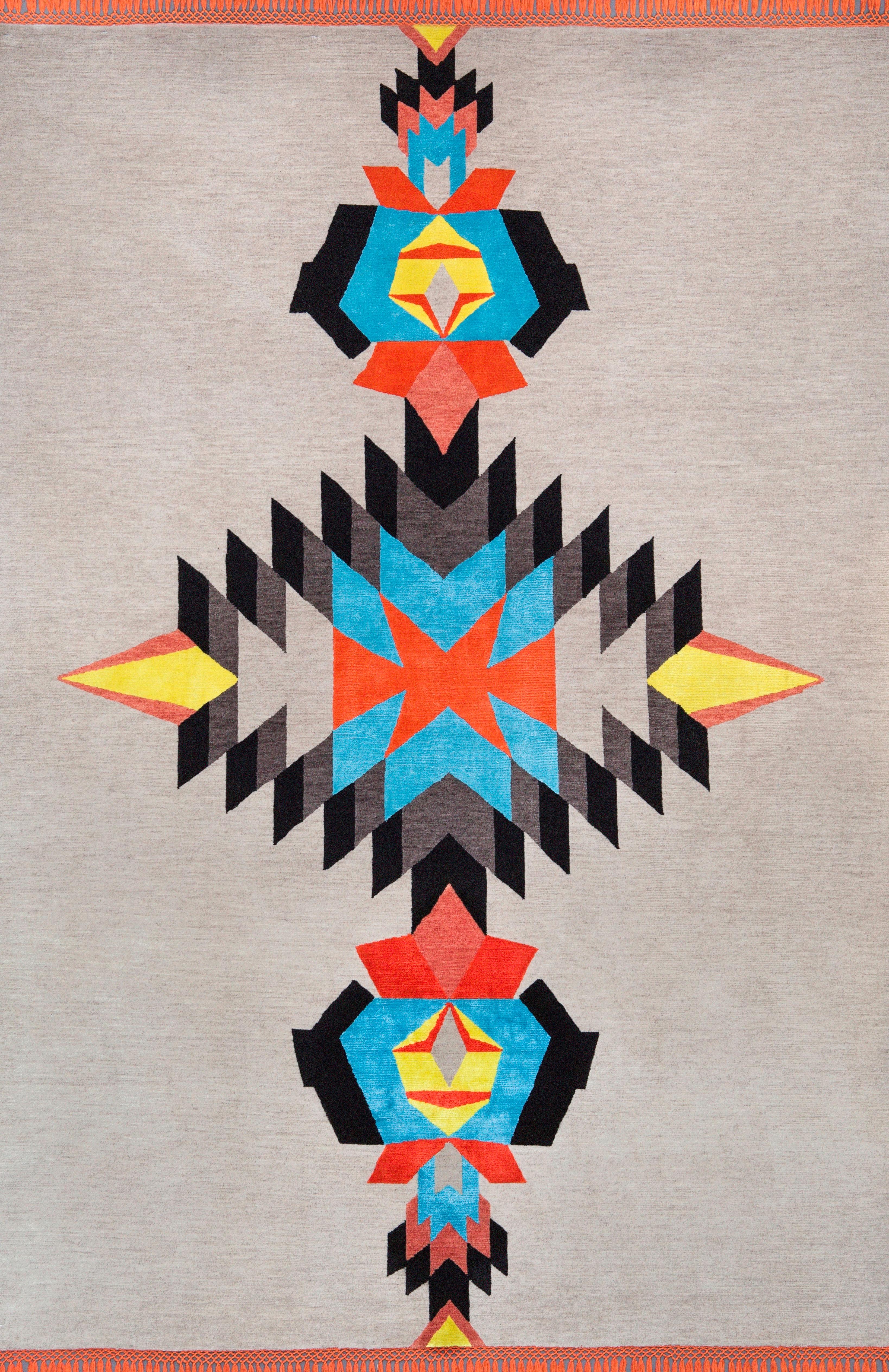 Hand-Knotted ALPINE DANCEFLOOR by JEFF AIRD ~ Hand Knotted Floor Fashion by Irish Designer For Sale