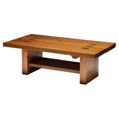 Mesa de comedor Elmwood al estilo de Pierre Chapo, años 60