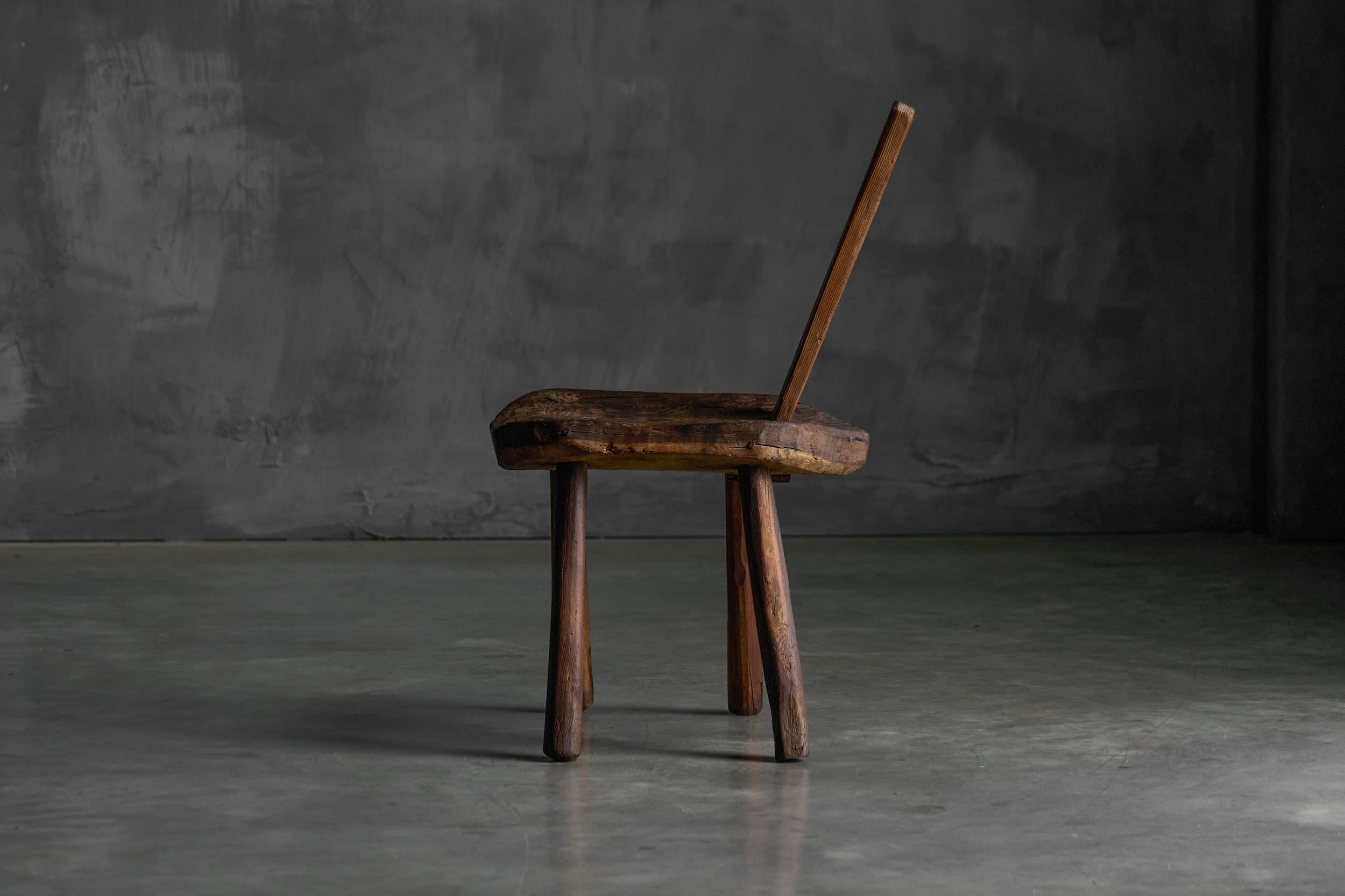 Chaise d'art populaire alpin, France, 19e siècle Bon état - En vente à Antwerp, BE