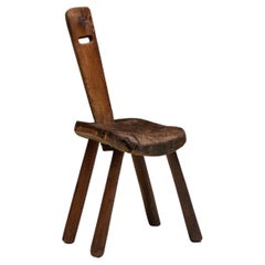 Alpine Folk Art Chair, France, 19th Century