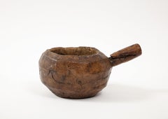 Alpine Folk Art Waxed Milk Bowl, France, c. 1850