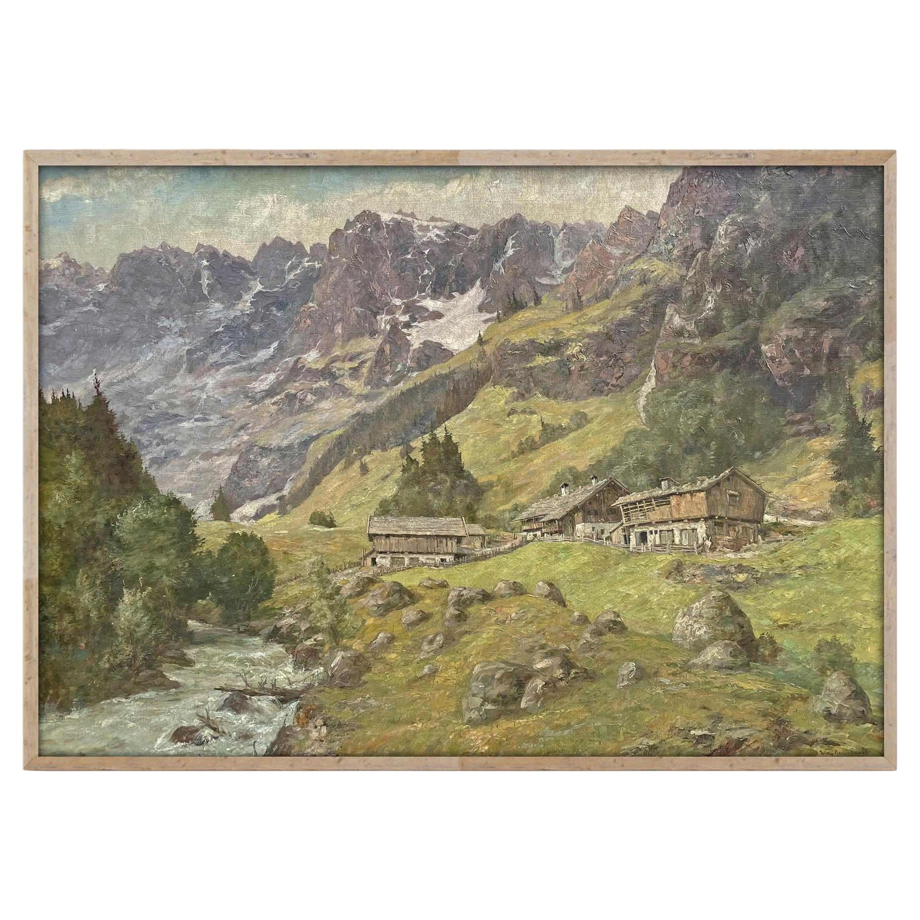 Alpine Landscape 1920 oil on Canvas by Willy Reinhardt