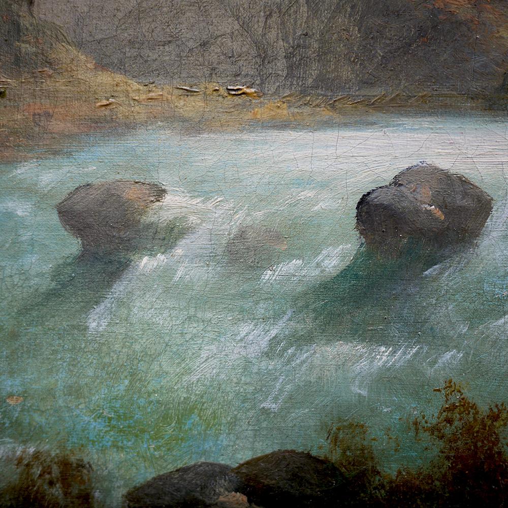 German Alpine Landscape, B. Gresse, 19th Century For Sale