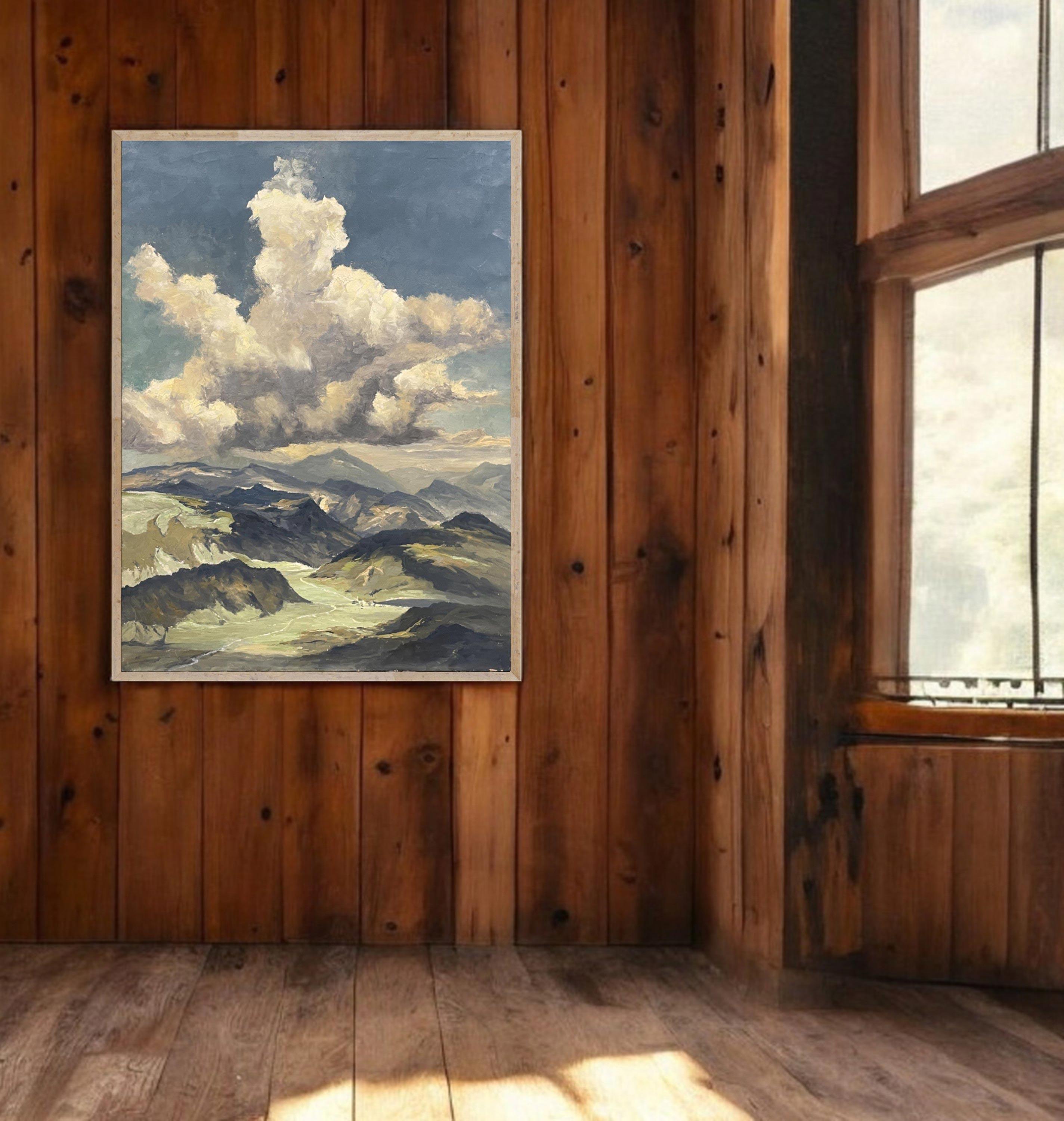 Alpine Landschaft, Öl auf Leinwand von Georg Grauvogl, 1940 im Angebot 6