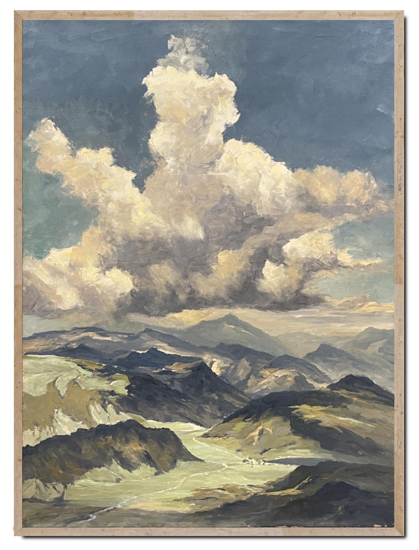 Alpine Landschaft, Öl auf Leinwand von Georg Grauvogl, 1940 im Angebot 7