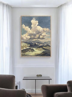 Alpine Landscape Oil on Canvas by Georg Grauvogl 1940