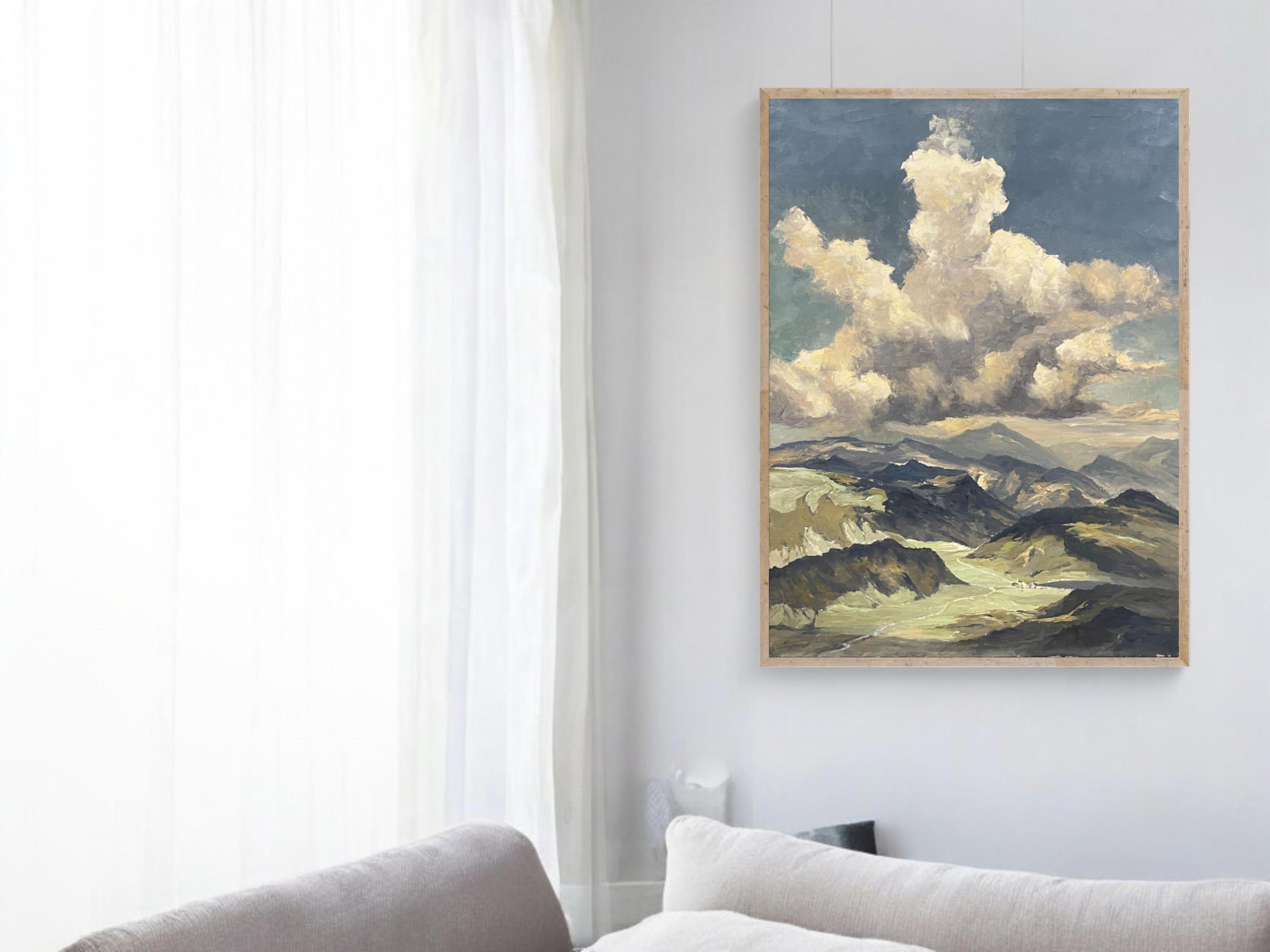 Alpine Landschaft, Öl auf Leinwand von Georg Grauvogl, 1940 (Deutsch) im Angebot