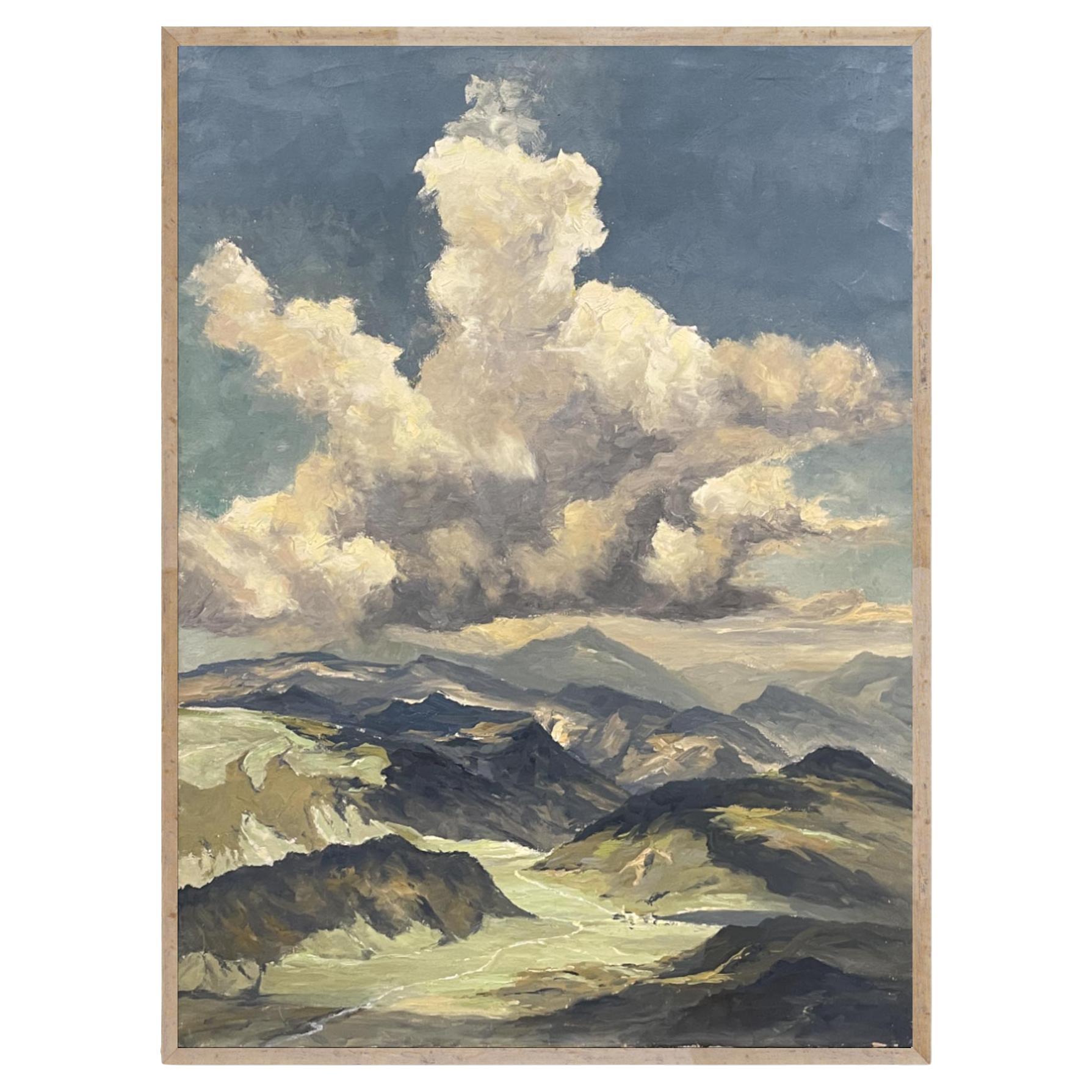 Paesaggio alpino olio su tela di Georg Grauvogl 1940