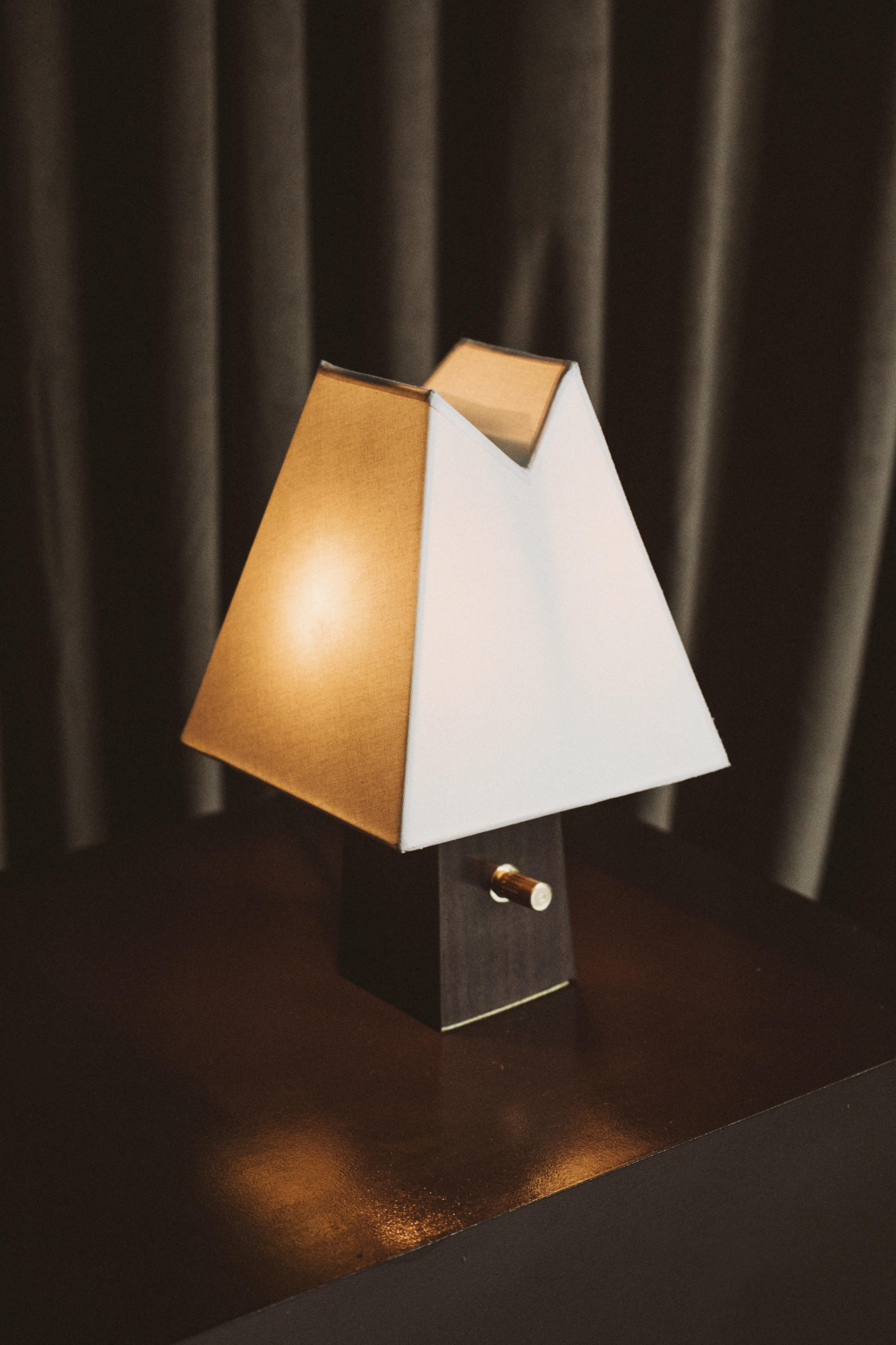 American Alpine Mahogany Table Lamp by Astraeus Clarke For Sale