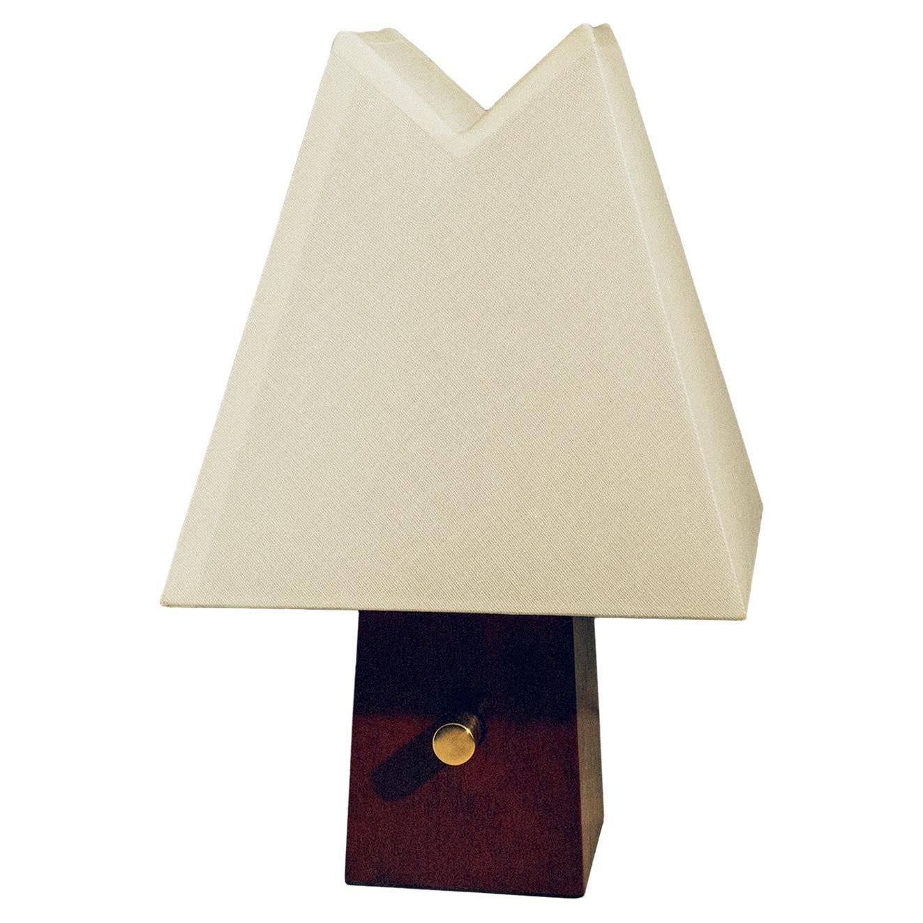 Alpine Mahogany Table Lamp by Astraeus Clarke For Sale
