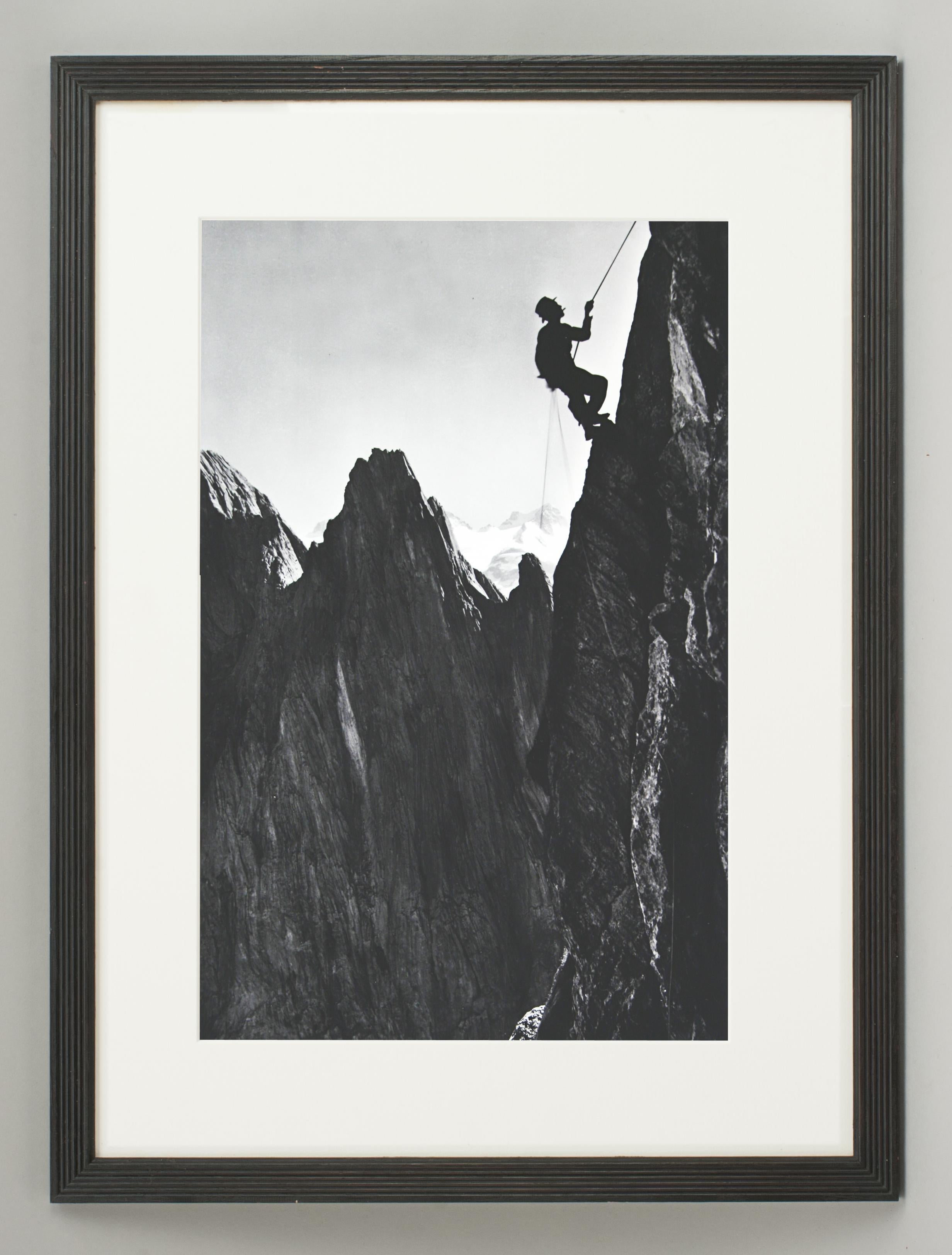 Alpine Mountaineering Photograph, 'CLIMBER' Taken from 1930s Original For Sale 3
