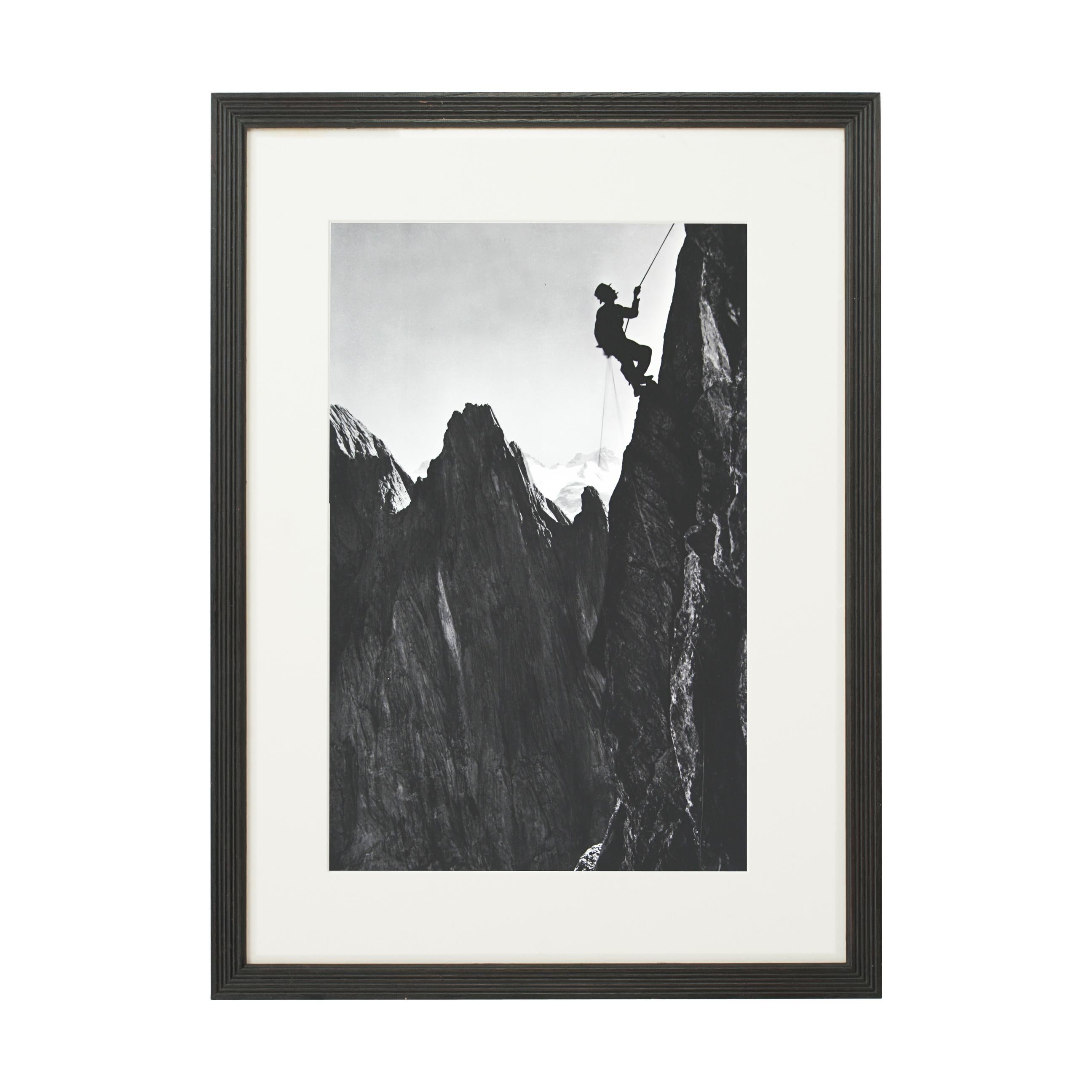 Alpin-Bergsteigerfotografie, „CLIMBER“, aufgenommen nach einem Original aus den 1930er Jahren (Papier) im Angebot
