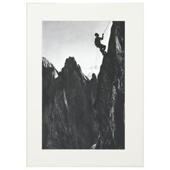 Alpine Mountaineering Photograph, 'CLIMBER' Taken from 1930s Original