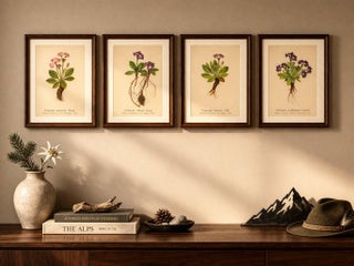 Alpine Primula Botanical Prints, Decorative Floral Set, Palla 1897, view 2