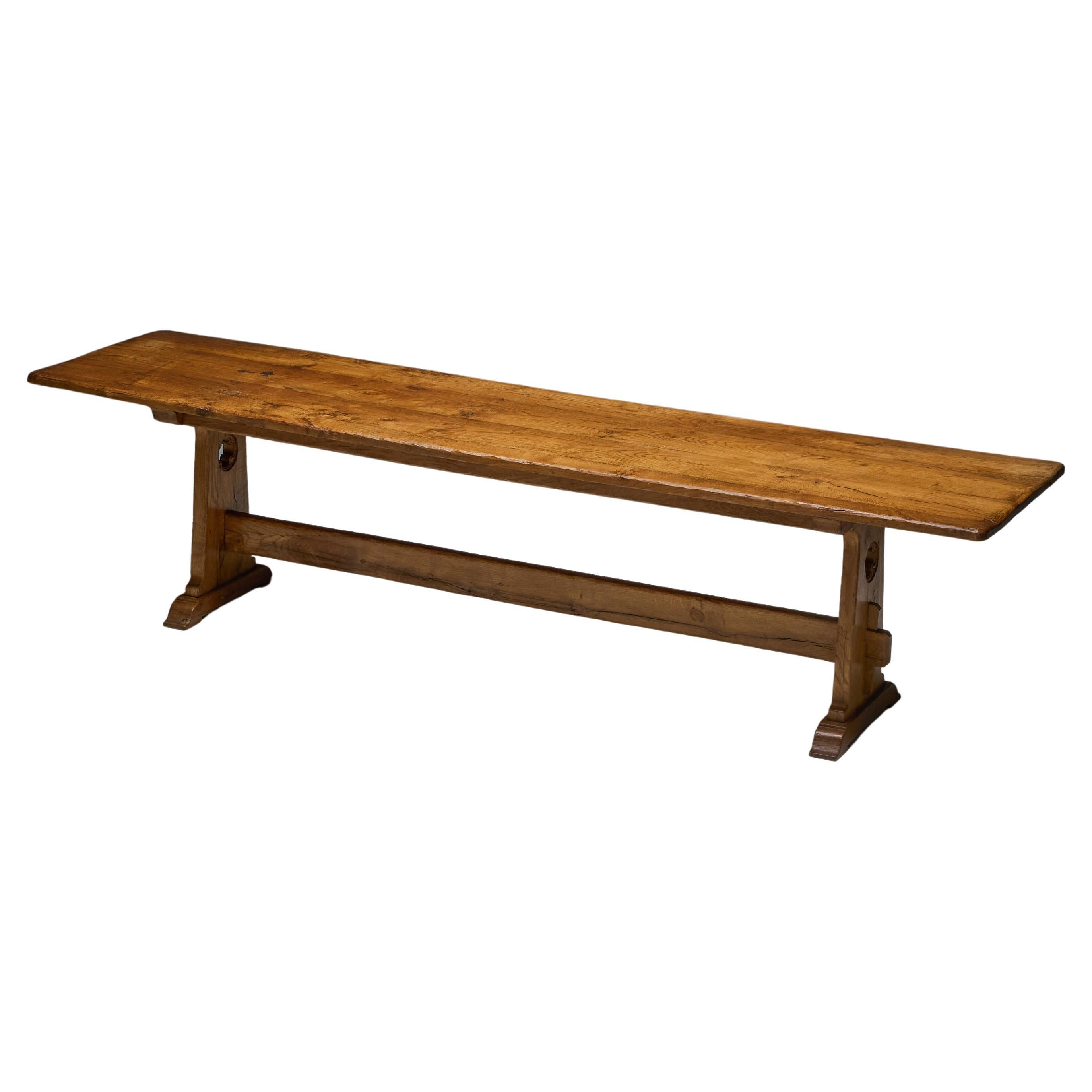 Alpine Rustic Dining Table, France, Mid 20th Century