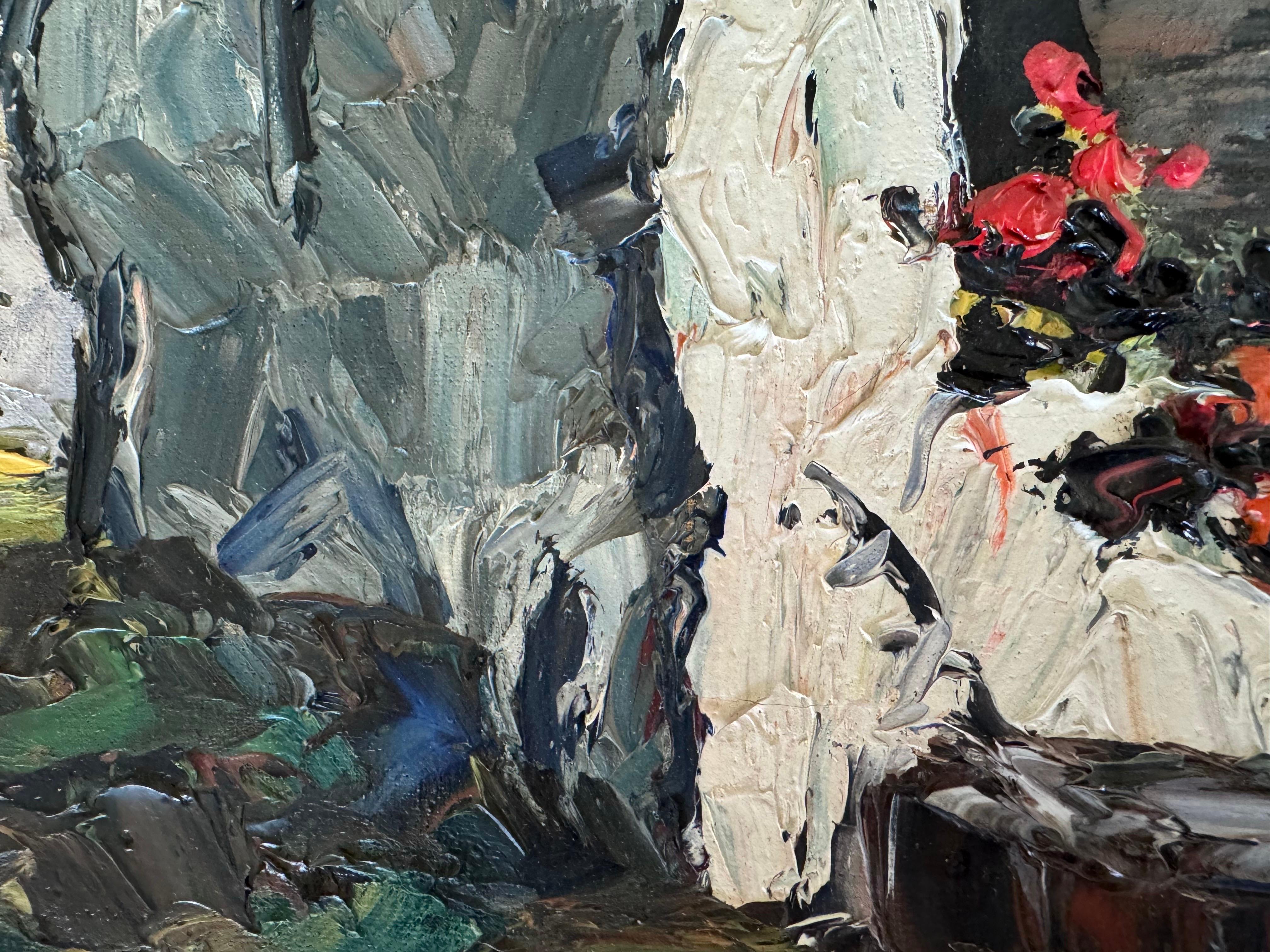 Chapel in the Alps – Original Oil Painting, Alpine School, 1937. Signed F. Weitz For Sale 12