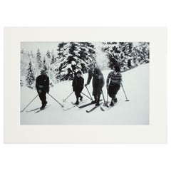 Alpine Ski Photograph, 'Bend Zie Knees', Taken from Original 1930s Photograp