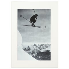 Alpine Ski Photograph. 
Der Sprung
. Taken from Original 1930s Photograph