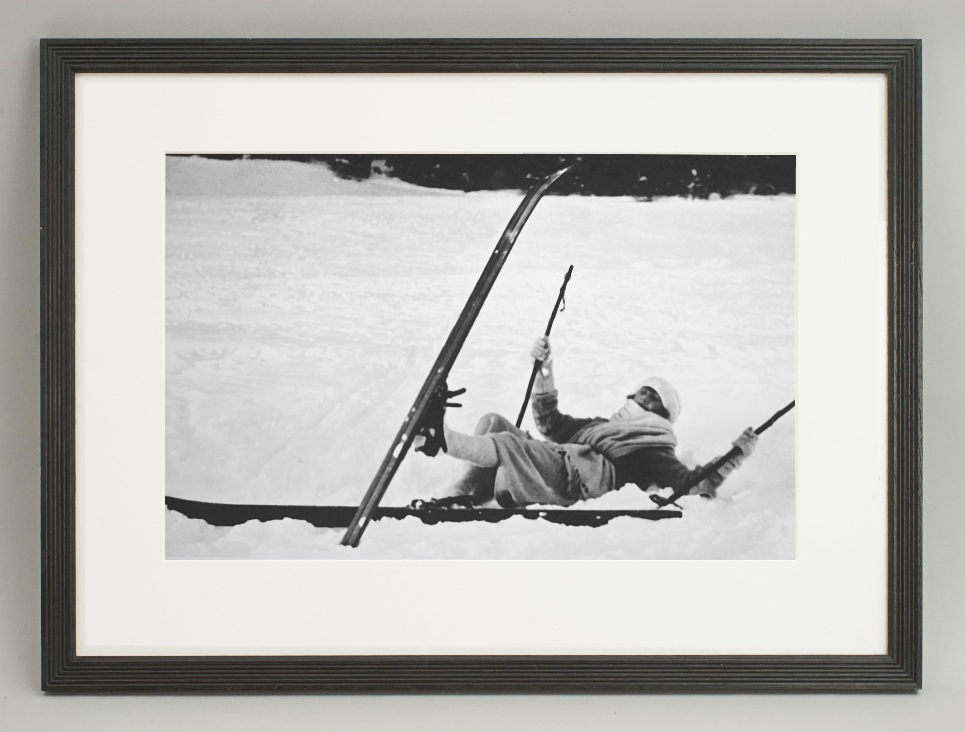 Alpine Ski Photograph, 'OPPS! Taken from Original 1930s Photograph 4