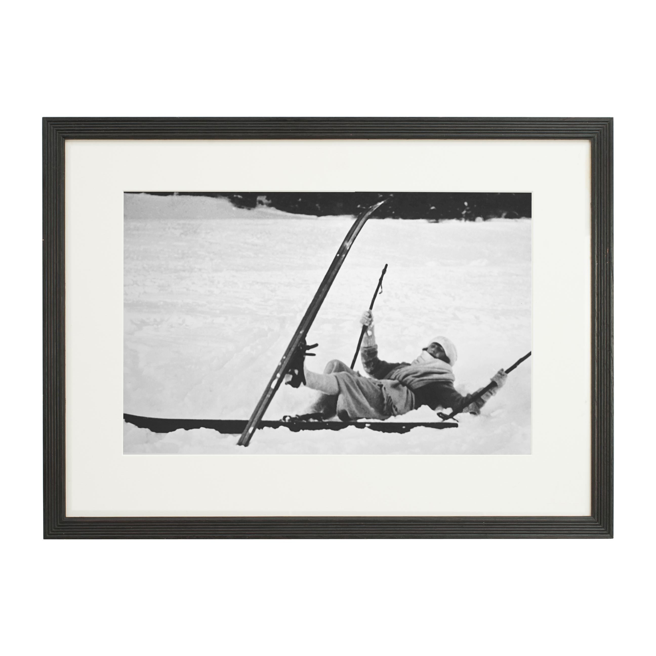 Alpine Ski Photograph, 'OPPS! Taken from Original 1930s Photograph 1