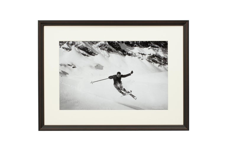 Alpine Ski Photograph, 'Quersprung' Taken from Original 1930s Photograph For Sale 2