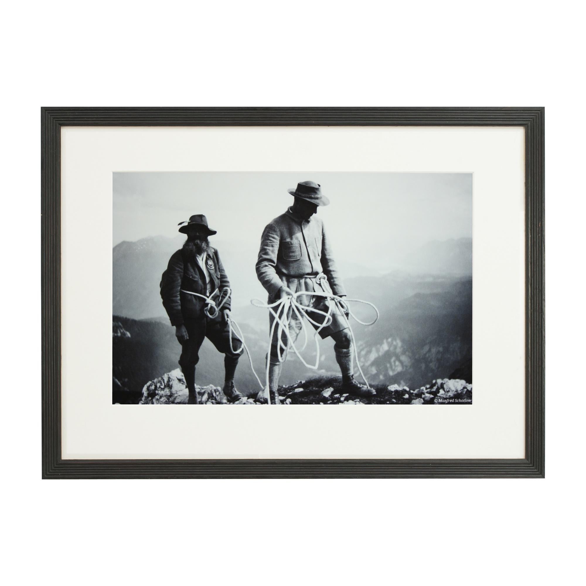 Alpine Ski Photograph, 'SAFETY FIRST' Taken from Original 1930s Photograph For Sale 1