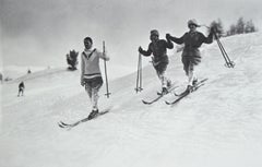 Fotografia di sci alpino, 'St. Moritz' tratta da una fotografia originale del 1930