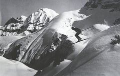 Alpine Ski Photograph, 'THE JUMP' Taken from 1930s Original