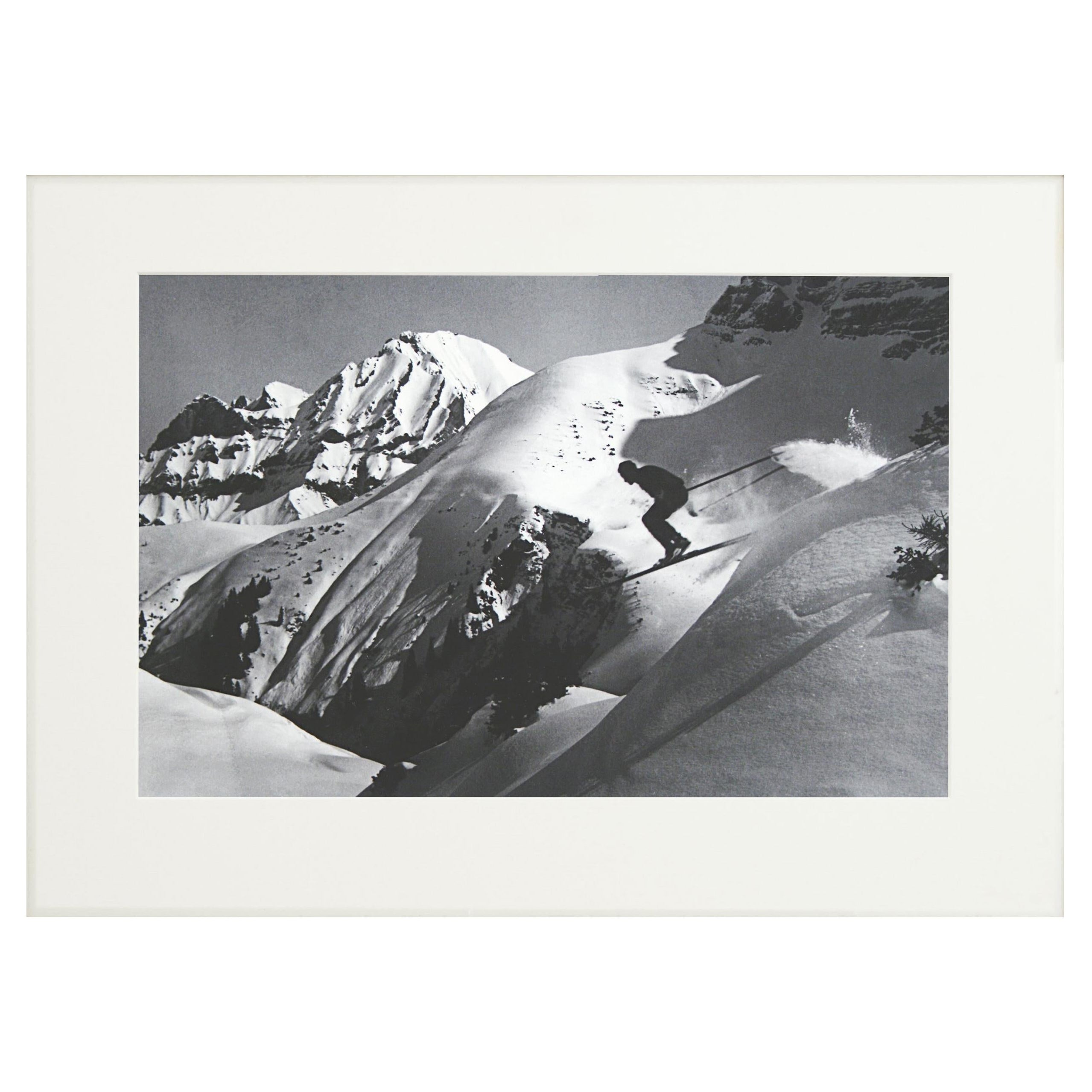 Alpine Ski Photograph, 'THE JUMP' Taken from 1930s Original
