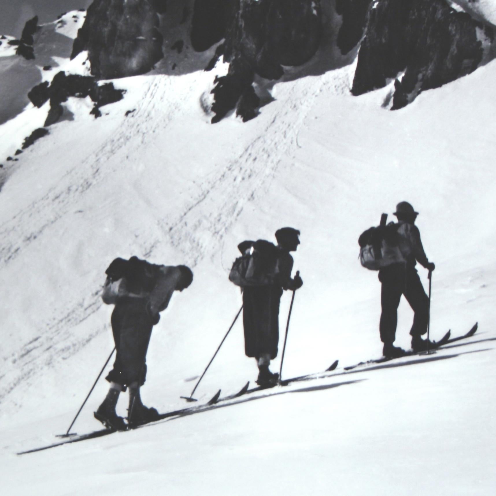 English Alpine Ski Photograph, 'Three Peaks' Taken from 1930s Original For Sale