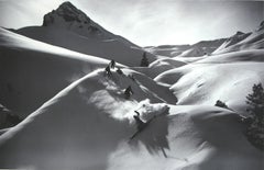 Alpine Ski Photograph, 'VIRGIN POWDER', Taken from Original 1930s Photograph