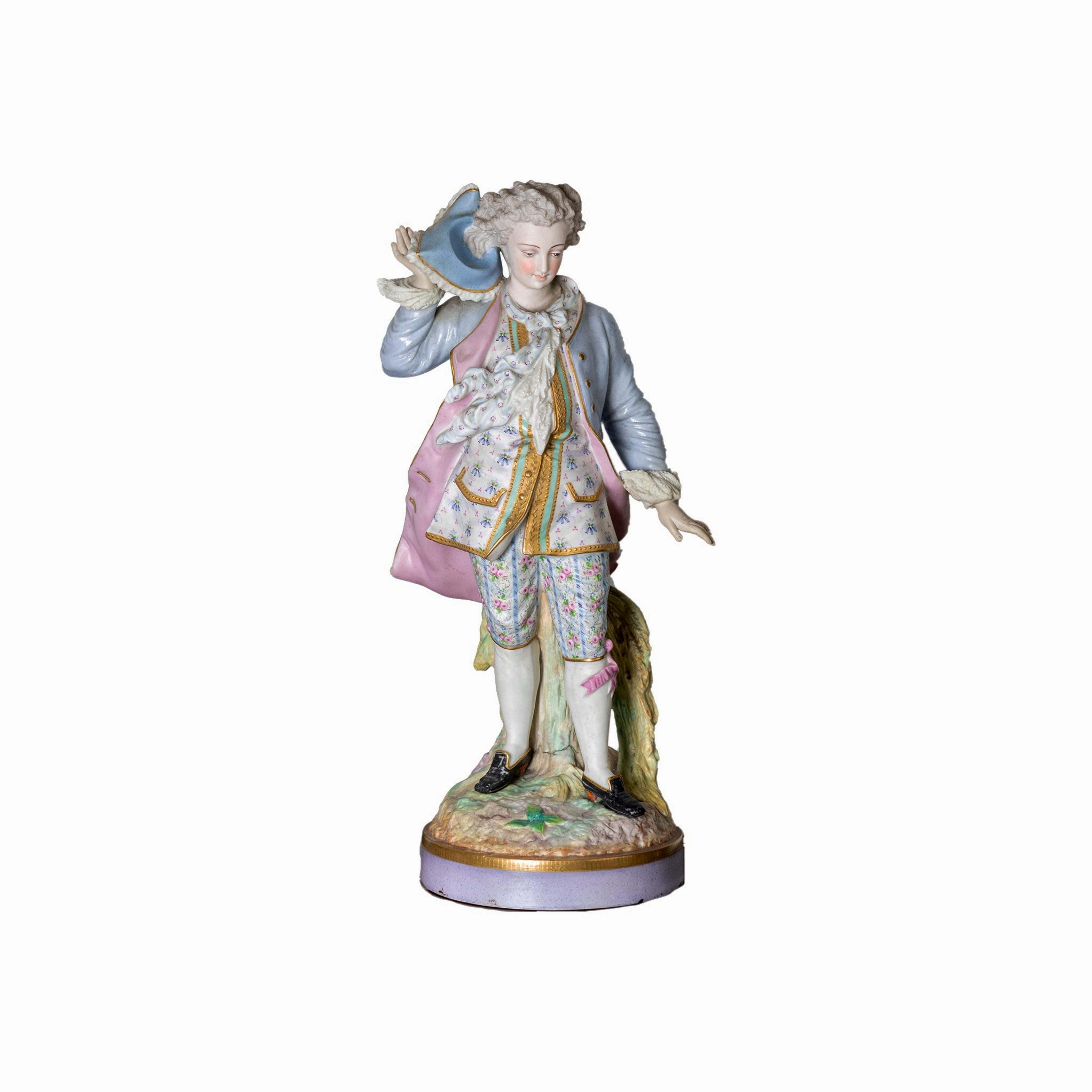Porcelana de Limoges Azul Alpinien Margaine, (Siglo XIX) Renacimiento barroco en venta