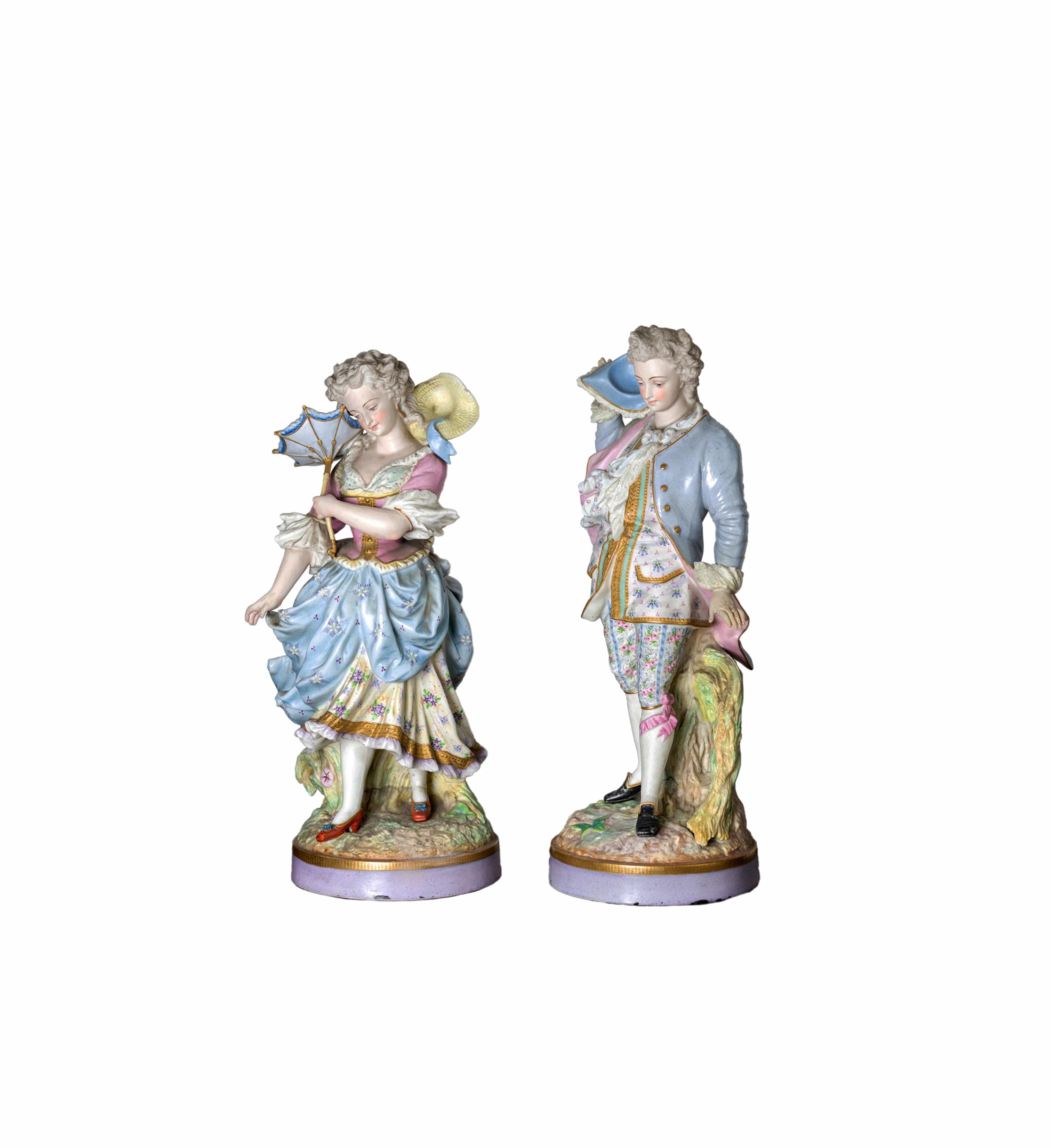 antique french porcelain figurines