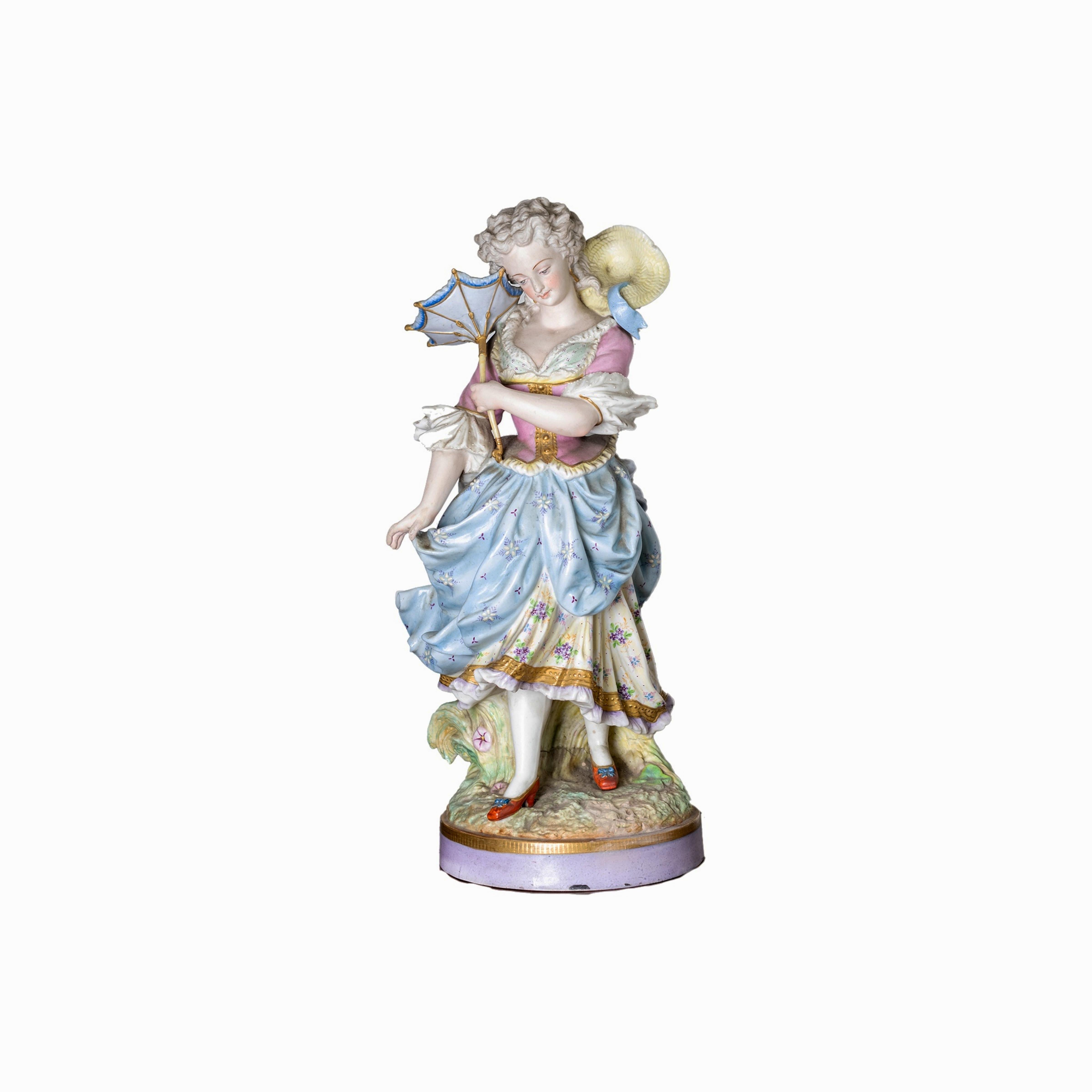Figurilla de porcelana de Limoges Alpinien Margaine, (Siglo XIX) siglo XIX en venta