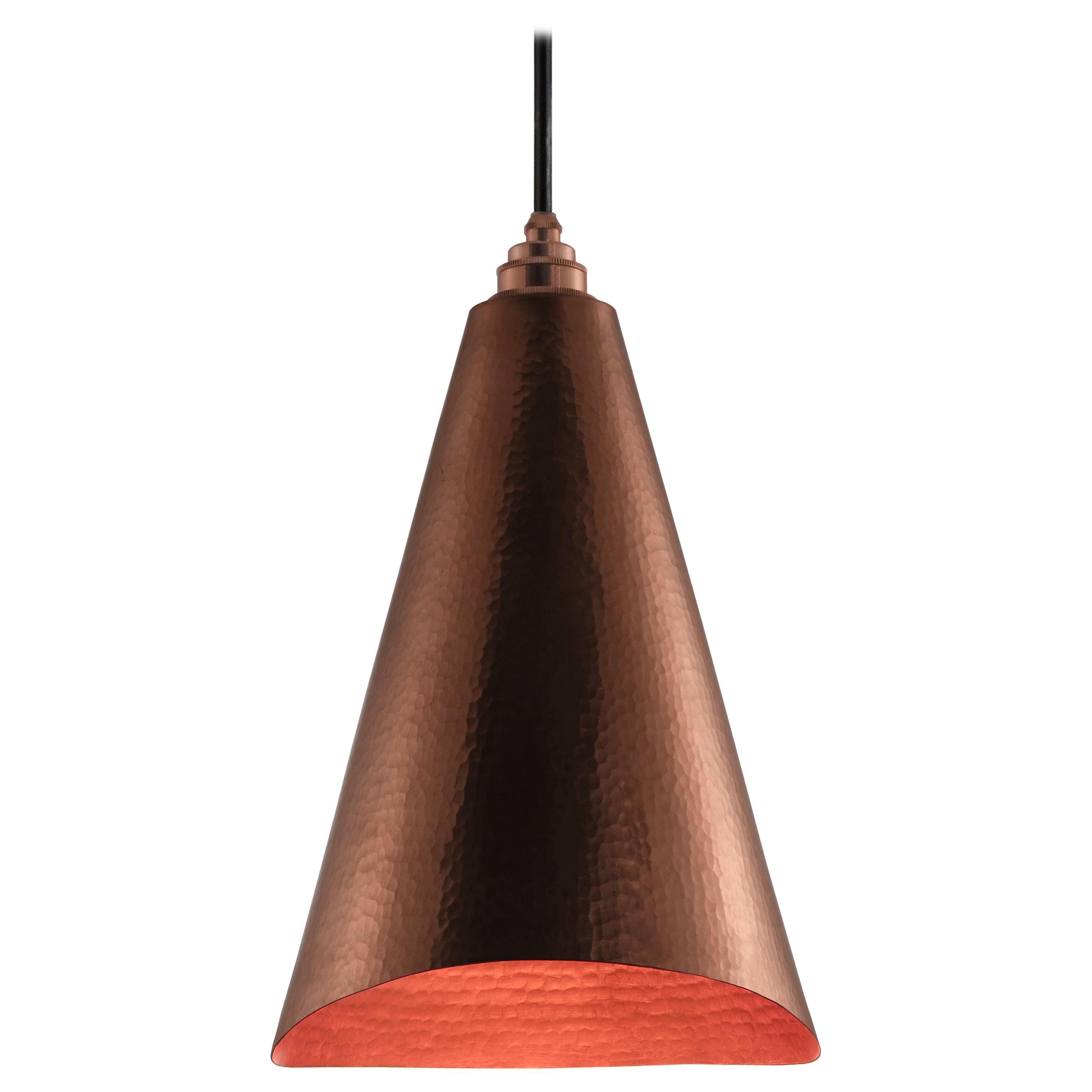 Alquimia Cono: Contemporary Polished Conical Copper Pendant Lamp  For Sale