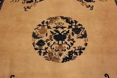 A Beautiful 19th century Ningxia China dragon ivory rug