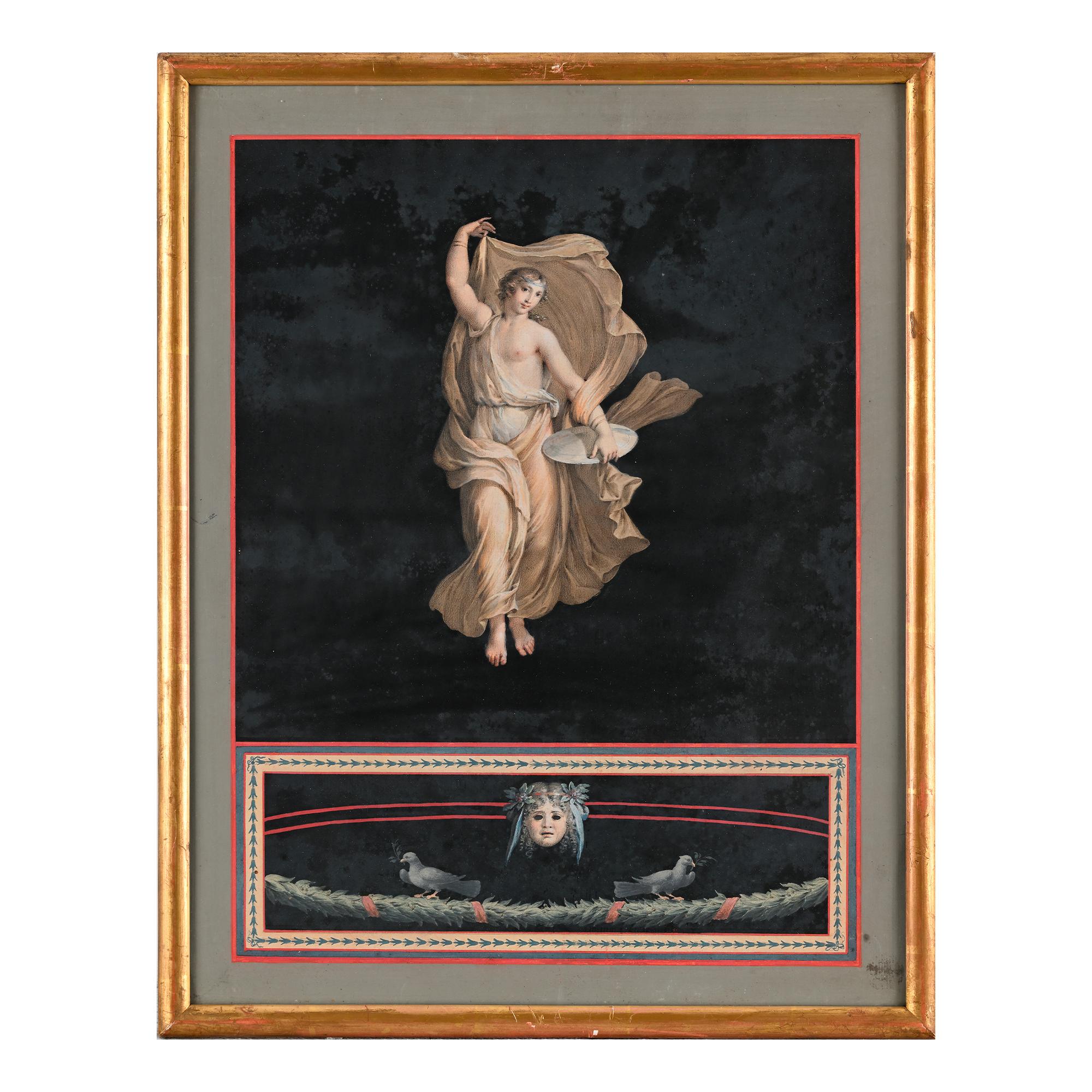 Neoclassical A series of 12 18th century drawings by Michelangelo Maestri For Sale