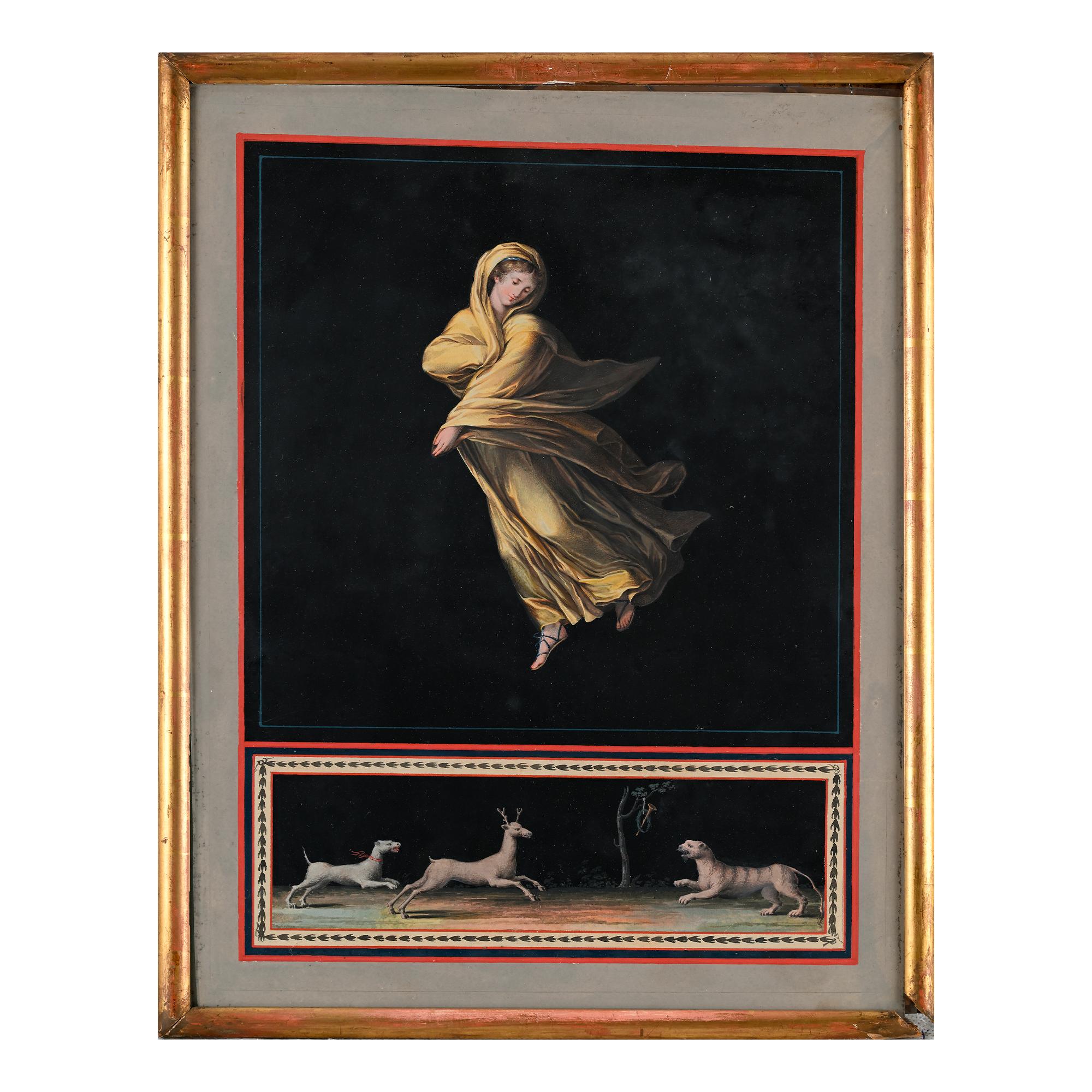 Paper A series of 12 18th century drawings by Michelangelo Maestri For Sale