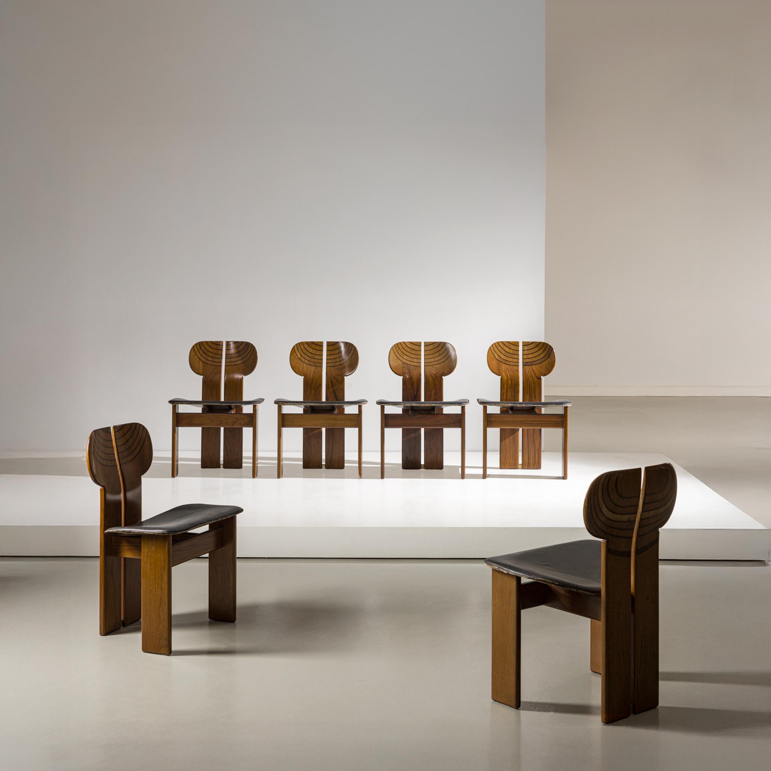 Collezione Alriz: Raro set di sei sedie di Afra & Tobia Scarpa In condizioni ottime a Harrington Park, NJ