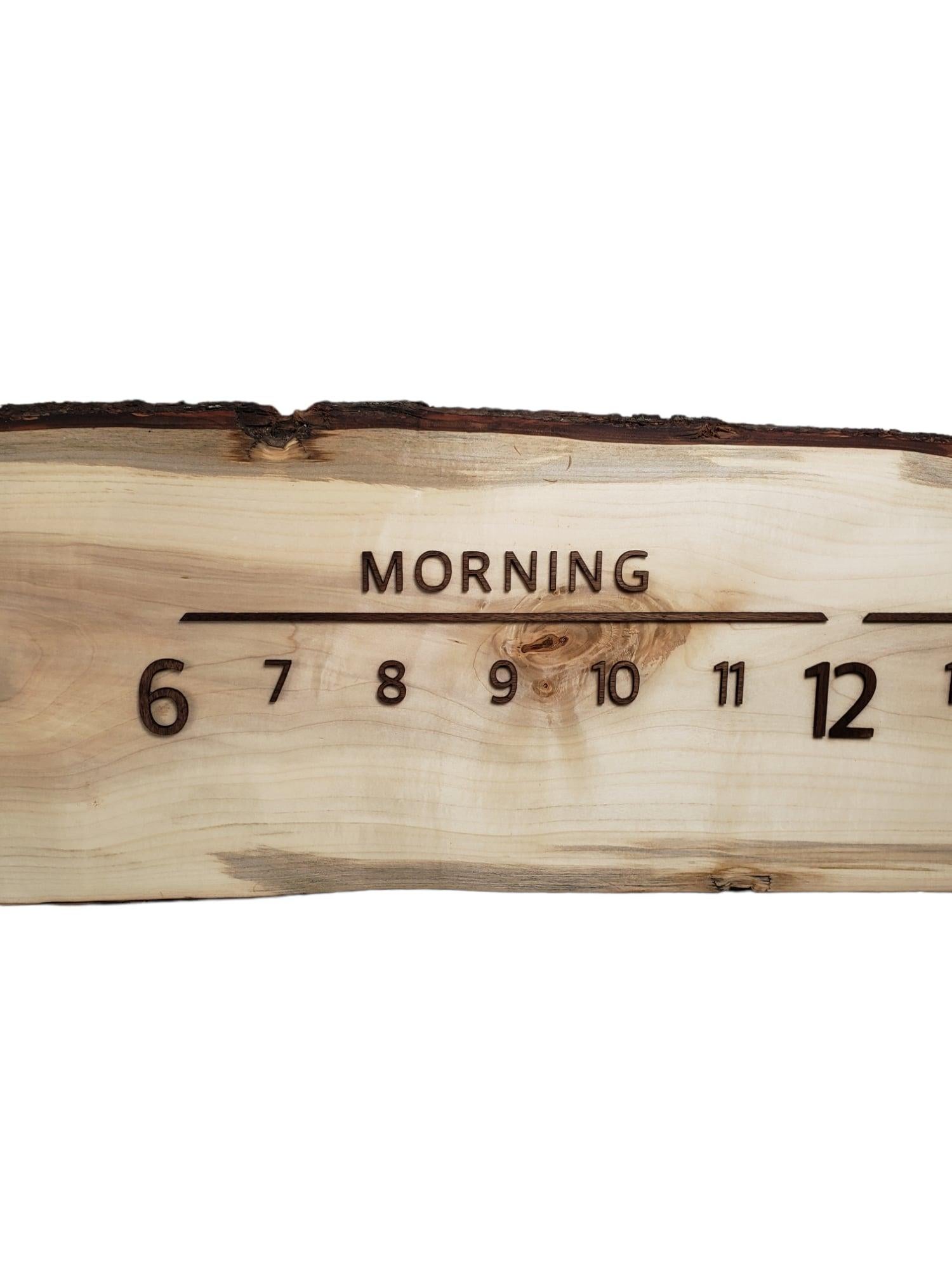 Woodwork Alruba: 5-foot Maple and Walnut Linear Clock  For Sale