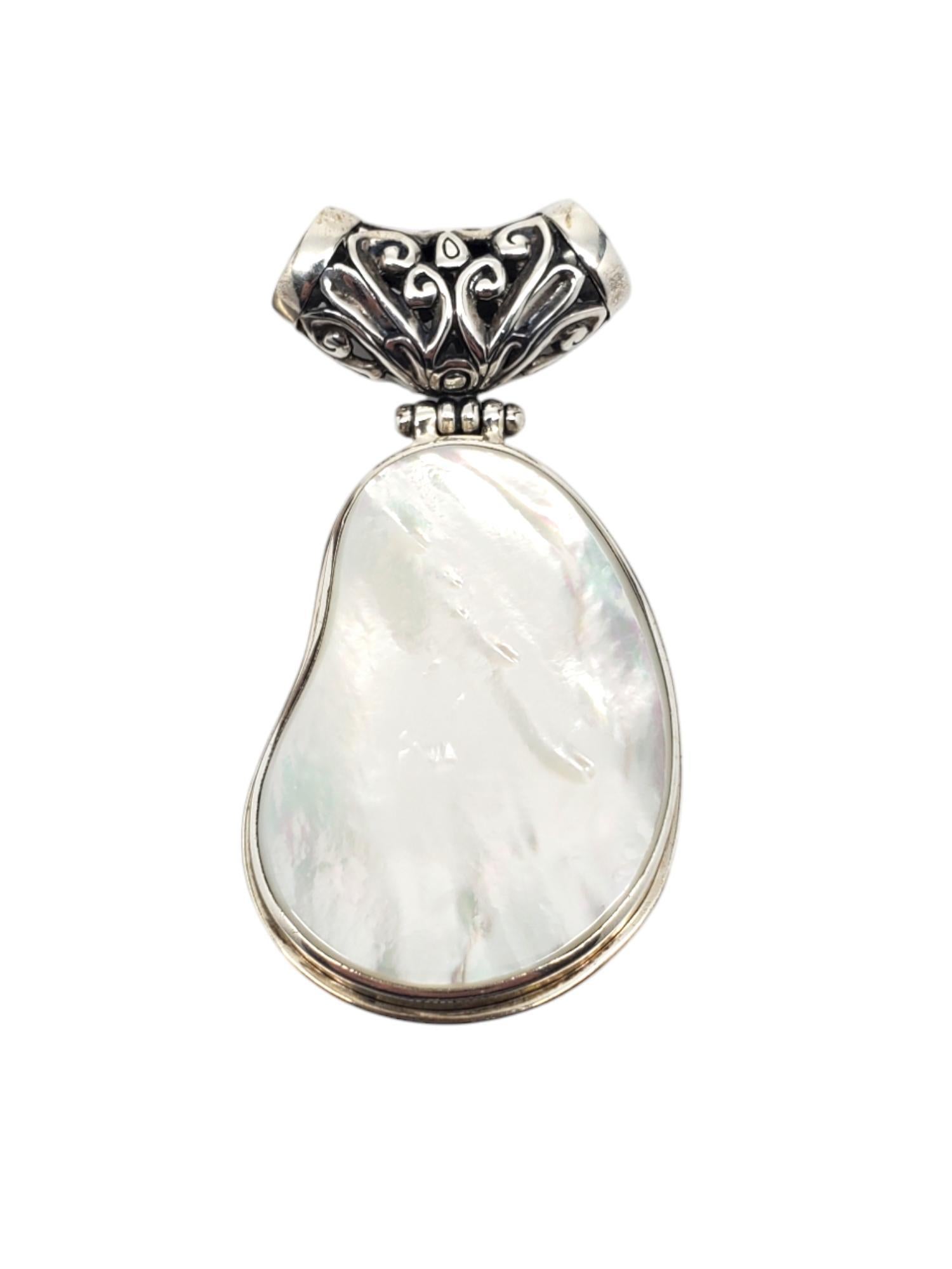 ALS Sterling Silver Mother Of Pearl Large Pendant #20776