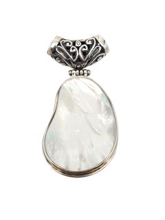 ALS Sterling Silver Mother Of Pearl Large Pendant #20776