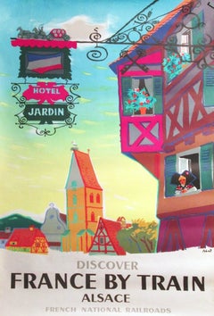Alsace - Discover France by Train Original Poster by Abel, 1956