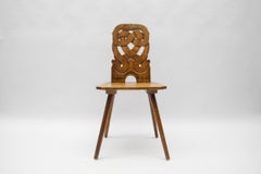 Alsatian chair with interlacing pattern on the back, France 1930s
