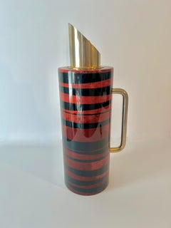 Also Tura Goatskin and Brass Hot and Cold Cocktail Pitcher with Brass Accents