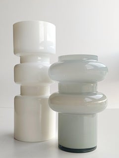 Mid Century Scandinavian Art Glass Alsterfors by Per Olof Ström Pair of Vases