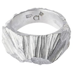 Contemporary 999 Silver Ring by Anne Chedeau, Unisex, France, 15g