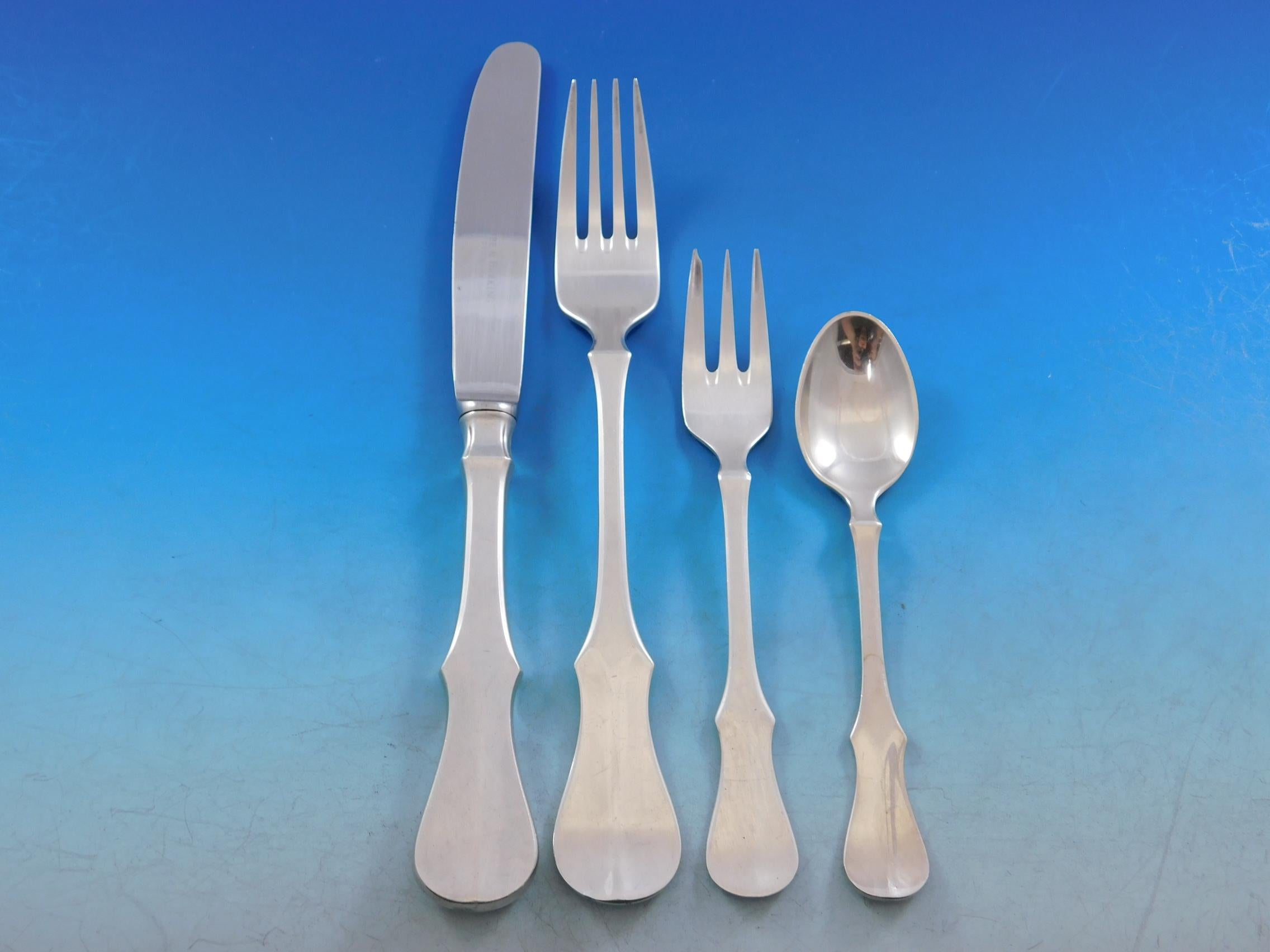 Alt Kopenhagen by Robbe & Berking 800 Silver Flatware Set for 8 Service 87 Pc In Excellent Condition For Sale In Big Bend, WI